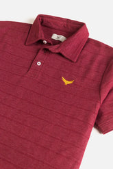 Self Collar Polo Shirt - Blood Red